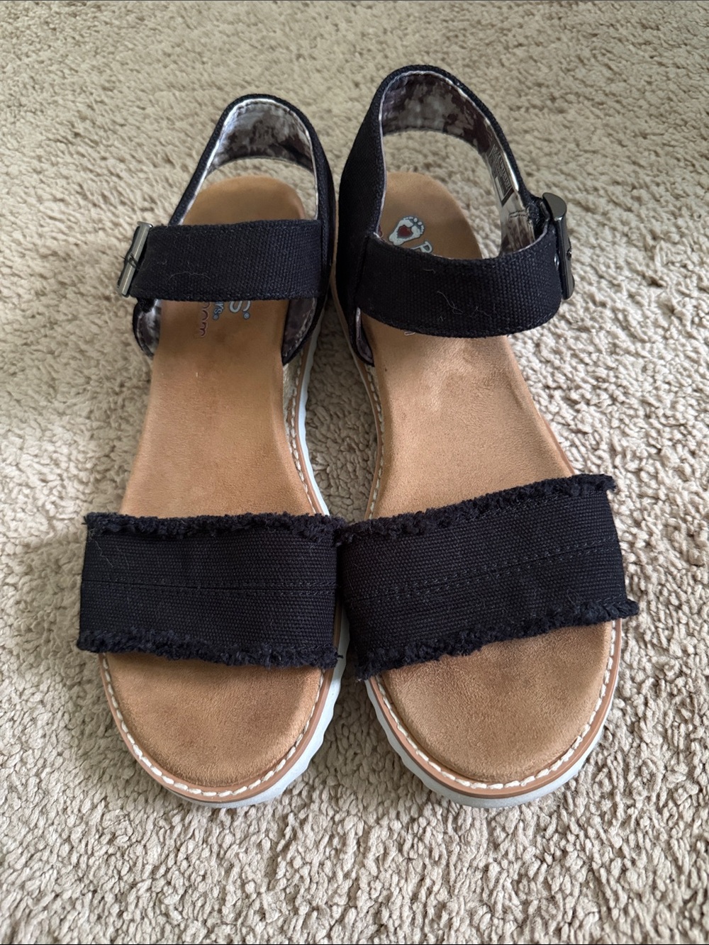 Black Bobs by Skechers WOMENS DESERT KISS sandal